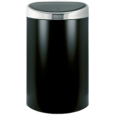 Brabantia Touch Bin Fingerprint Proof Steel Lid, 40L Black Brabantia Touch Bin Fingerprint Proof Steel Lid, 40L Black